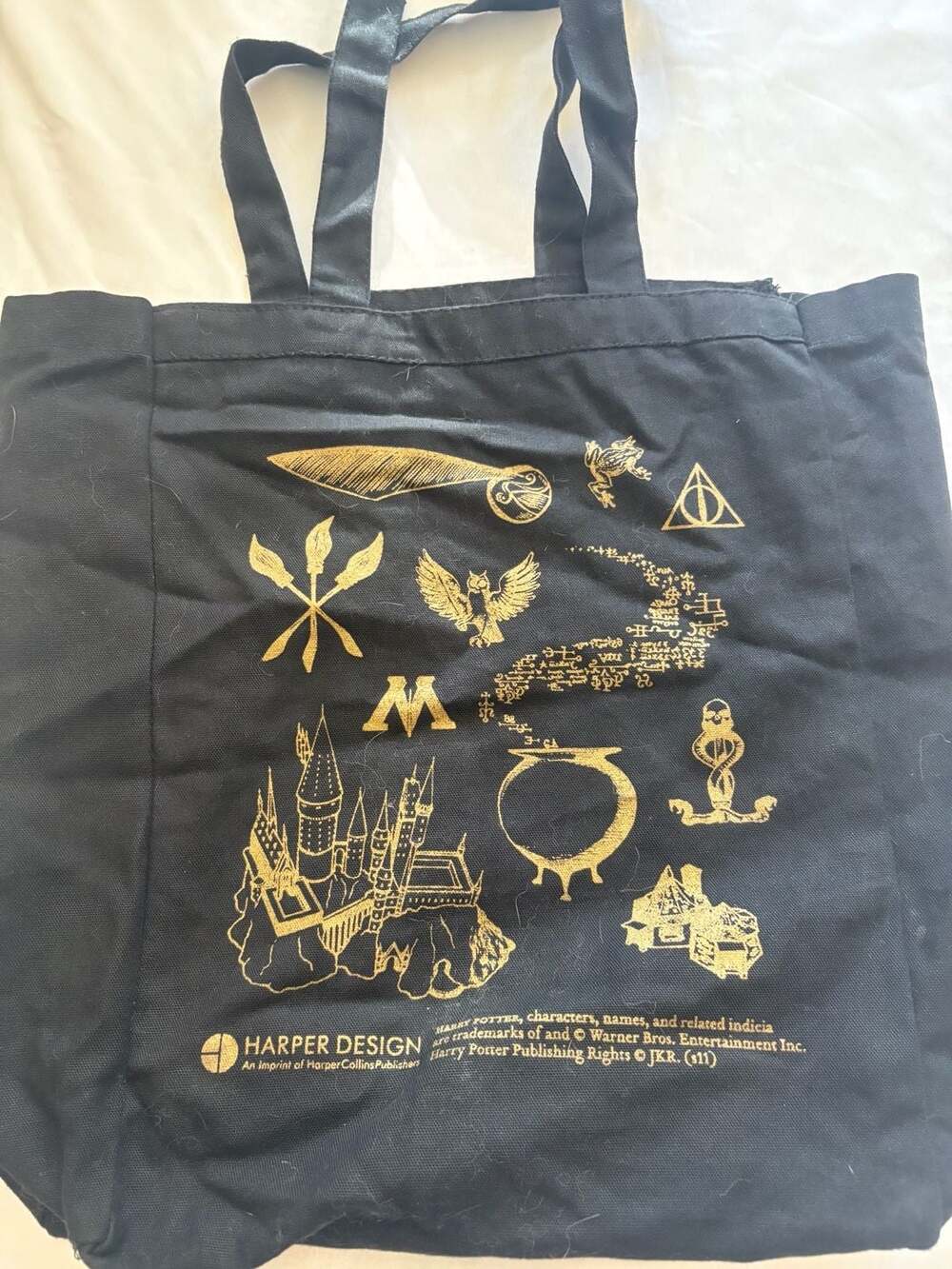 Harper Design Harry Potter Page To Screen Black Tote Bag